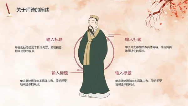 古风手绘水墨教师师德师风培训课PPT模板