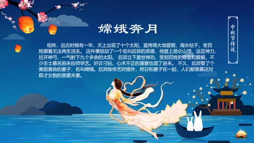 传统节日民俗中秋节介绍PPT模板月饼团圆