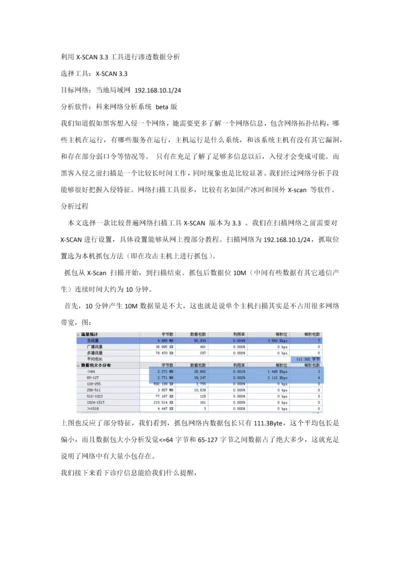 利用XSCAN工具进行渗透的数据分析解决专项方案.docx