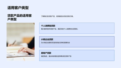 银行贷款产品讲座PPT模板
