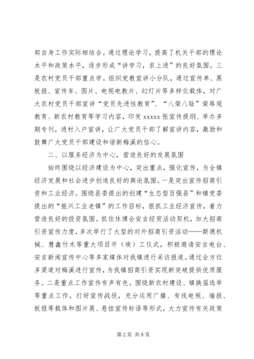 乡镇某年宣传思想工作总结及某年工作计划_1.docx