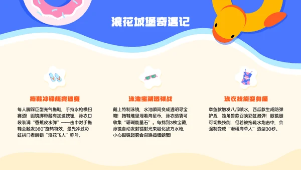 蓝色卡通趣味儿童节活动策划PPT模板