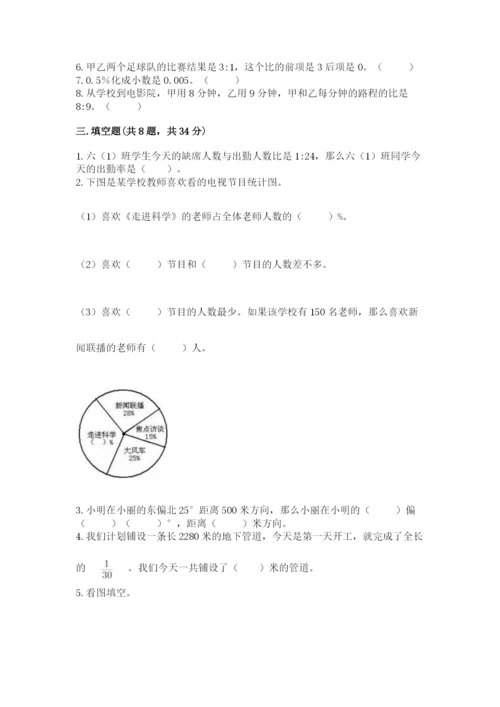 2022人教版六年级上册数学期末卷（必刷）.docx