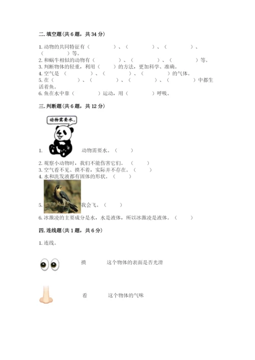 教科版一年级下册科学期末测试卷加答案.docx