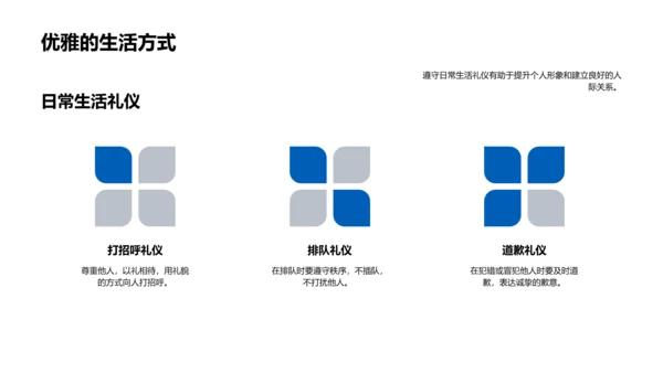 礼仪知识教学PPT模板