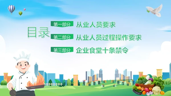 企业食堂从业人员食品操作流程安全食品安全PPT课件员工培训
