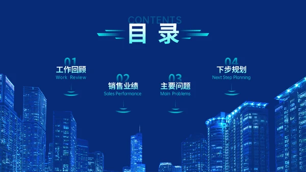 房地产行业楼盘项目工作汇报蓝色通用PPT模板