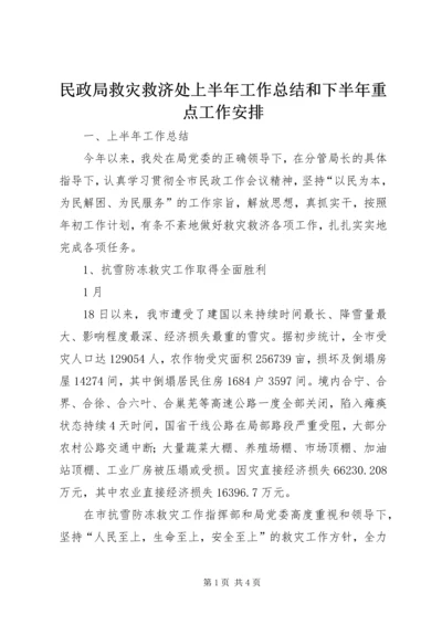 民政局救灾救济处上半年工作总结和下半年重点工作安排 (2).docx