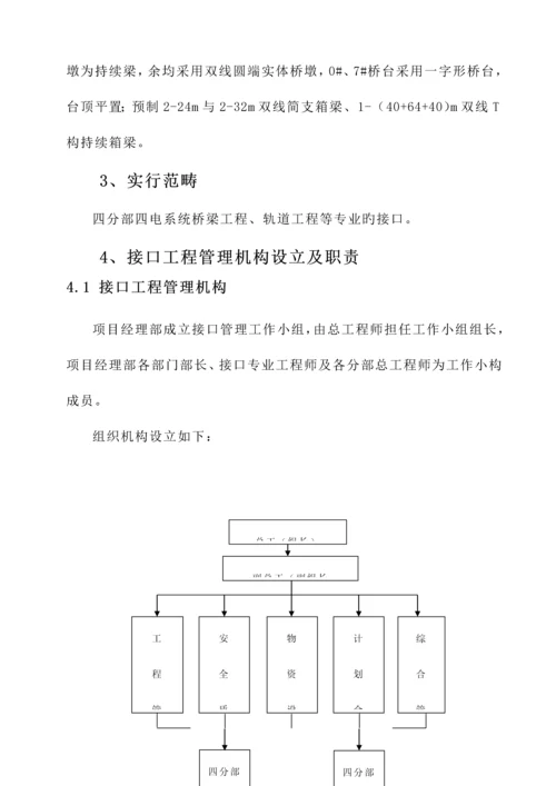 湖南铁路关键工程段桥梁接口关键工程管理综合施工专题方案.docx