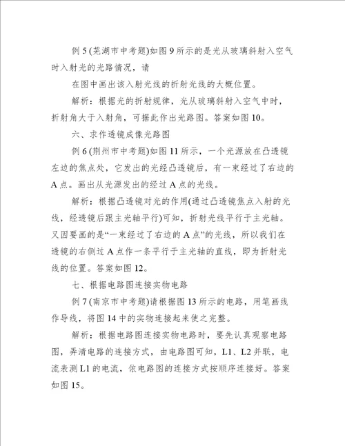 中考物理作图题答题技巧