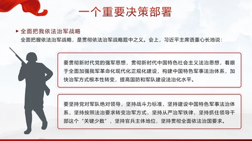 红色实景加强国防教育党课带内容PPT模板