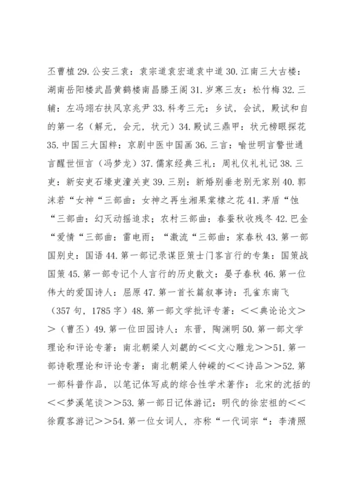 初中文学文化常识积累.docx