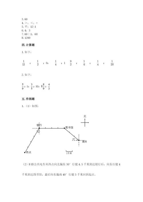 六年级上册数学期末测试卷含完整答案（全优）.docx