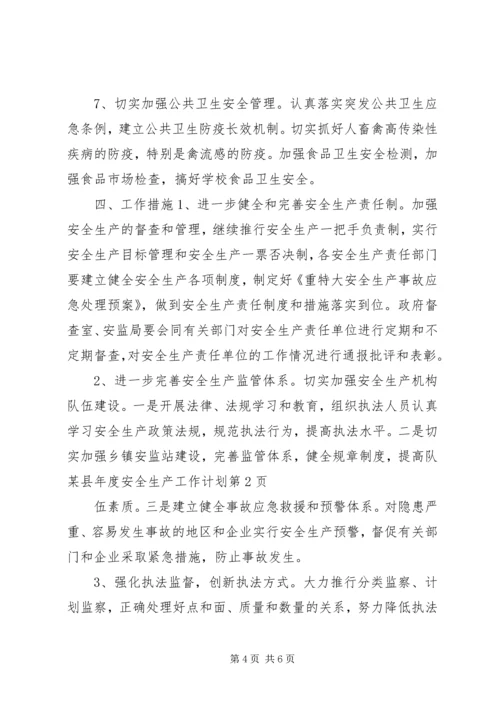 某县年度安全生产工作计划 (2).docx