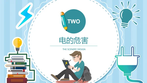 可爱卡通安全用电主题班会PPT课件
