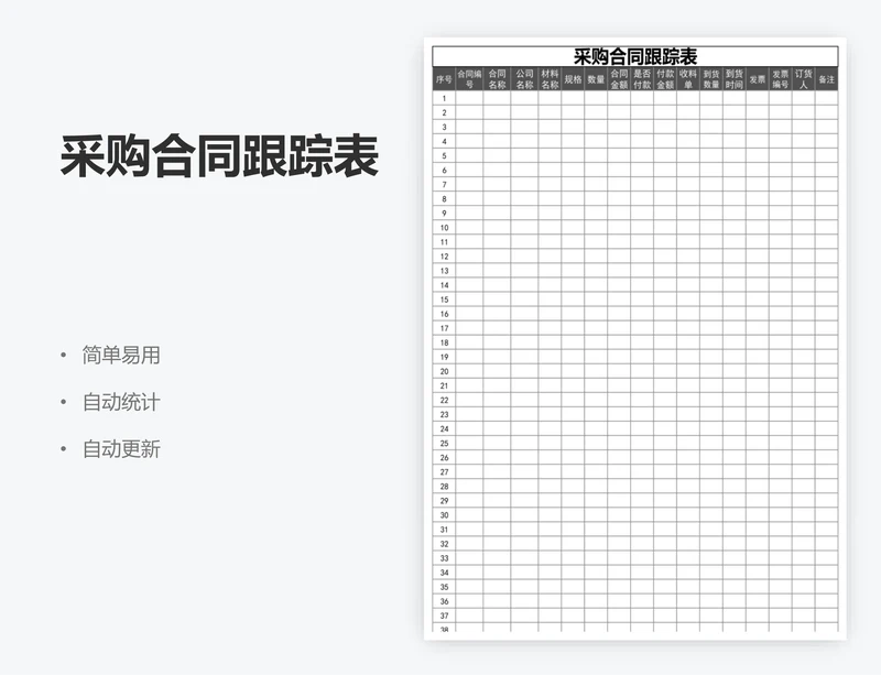 采购合同跟踪表