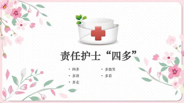 实用责任护士粉色清新医疗医学PPT模板