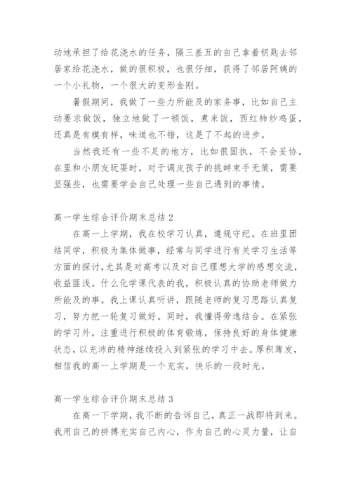 高一学生综合评价期末总结.docx