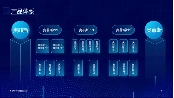 科技风蓝绿企业介绍PPT模板