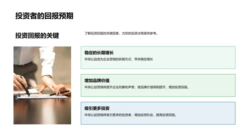 环保营销投资报告PPT模板