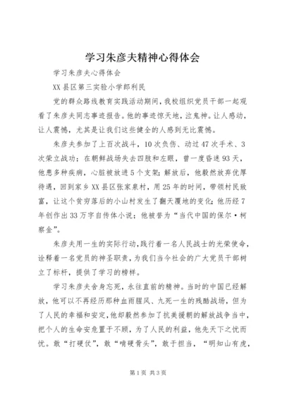 学习朱彦夫精神心得体会 (6).docx