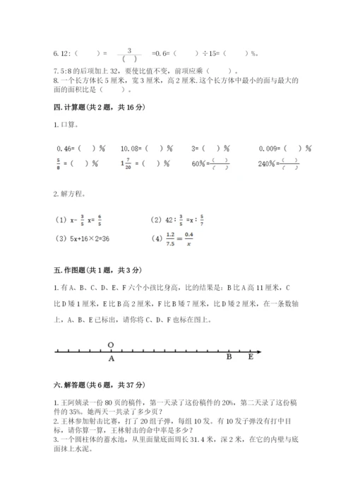 天津市宝坻区六年级下册数学期末测试卷汇编.docx