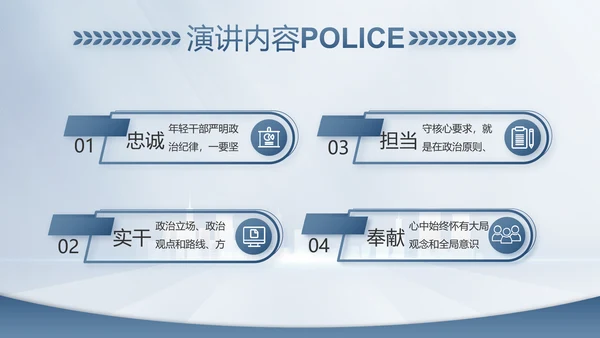 蓝色大气公安警察工作总结计划PPT