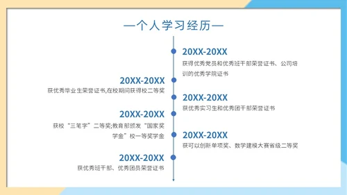 简约色块保研夏令营自我介绍主题PPT模板