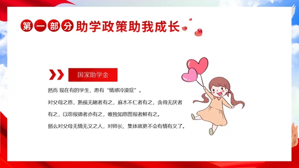 资助感恩教育主题班会PPT课件