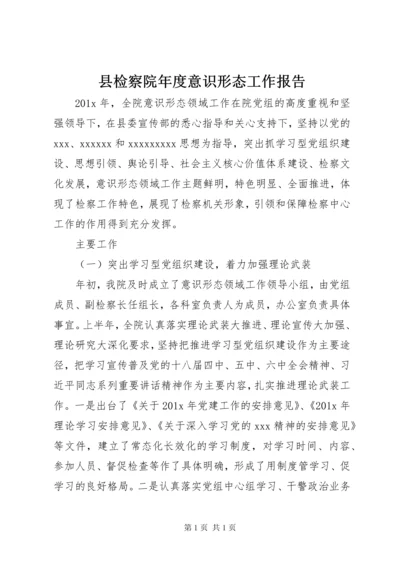 县检察院年度意识形态工作报告.docx