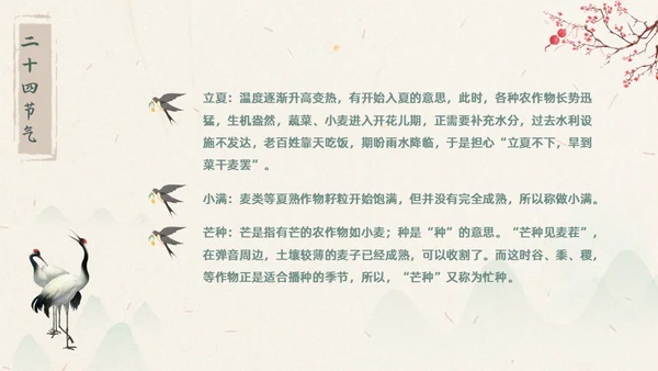浅色水墨国风生活中的节气节气知识科普PPT主题班会
