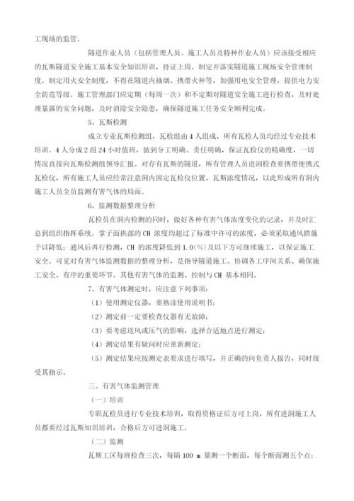 隧道有害气体监测施工安全方案.docx