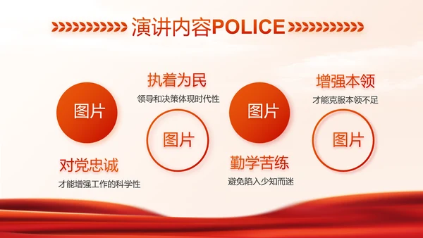 红色大气公安警察禁毒宣传动态PPT