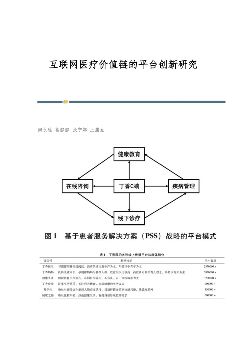 互联网医疗价值链的平台创新研究.docx