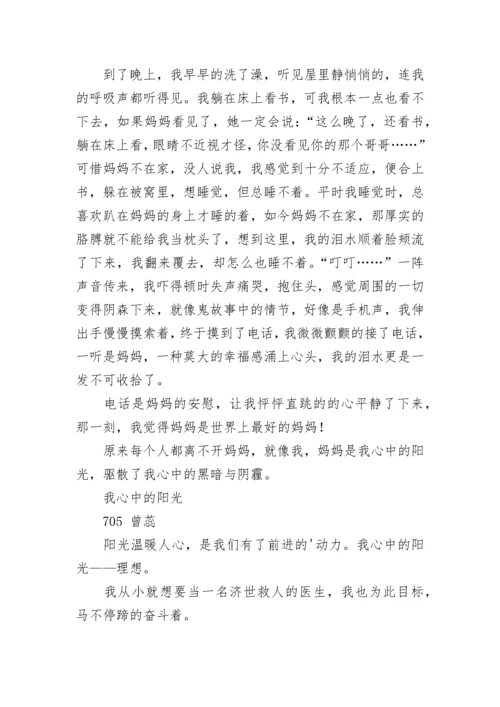 我心中的阳光作文3篇.docx