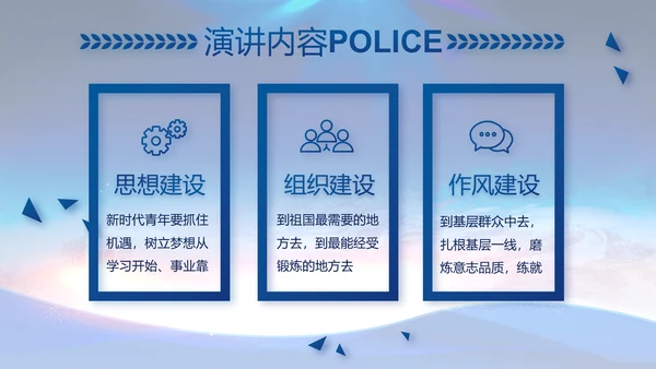 蓝色大气警察公安工作总结汇报PPT