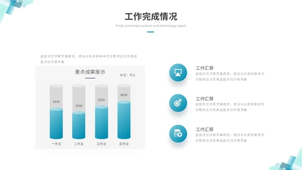 简约科技风IT述职报告工作总结ppt模板