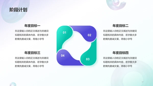 绿紫创意酷炫渐变工作总结PPT