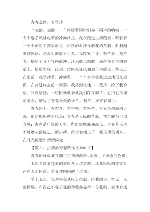 拼搏的青春路作文800字-1.docx