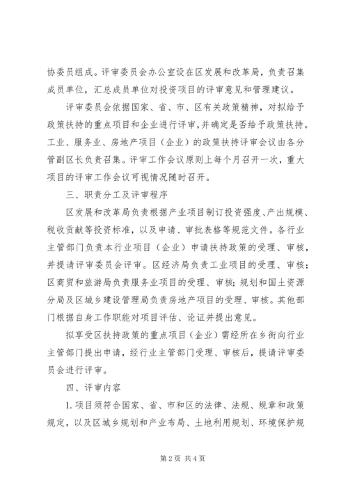 重点项目政策扶持评审方案.docx