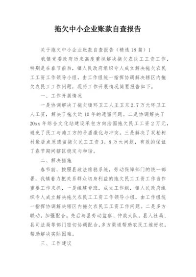 拖欠中小企业账款自查报告.docx