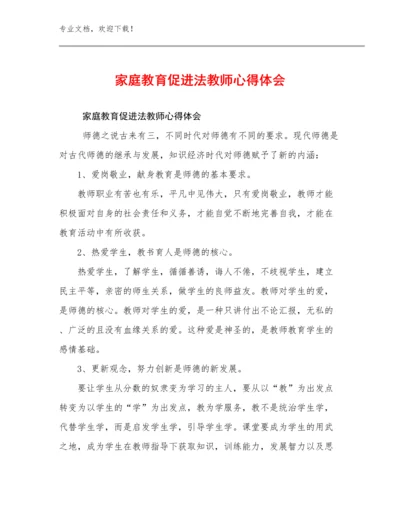 2024年家庭教育促进法教师心得体会优选例文23篇汇编.docx