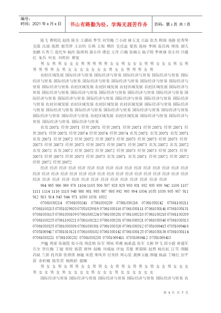 XXXX届毕业论文指导教师分配表(经济学).docx