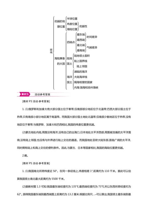 1.1 疆域 第1课时【2024秋人教八上地理精简课堂（教案+素材）】