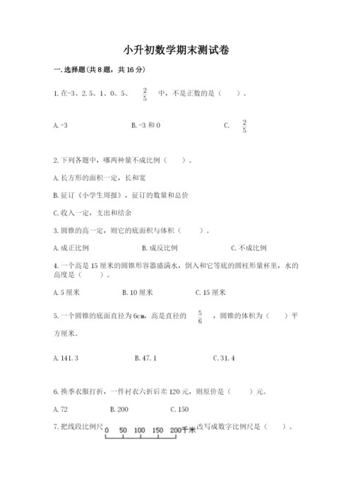 小升初数学期末测试卷【预热题】.docx