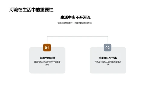 河流地理教学报告PPT模板