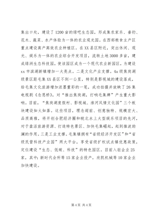 小城镇发展高峰论坛汇报材料 (2).docx