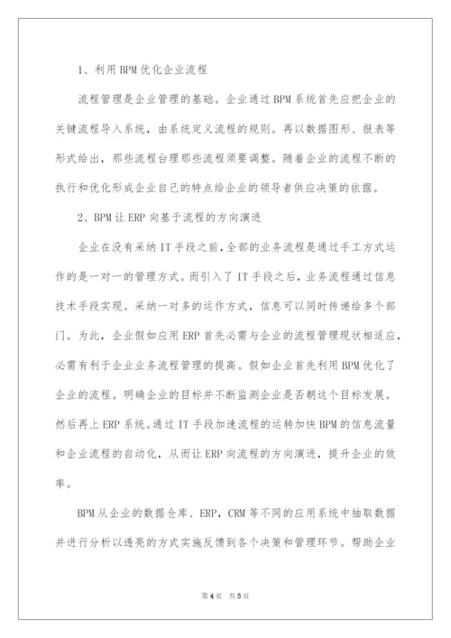 2022企业业务流程管理(BPM)与ERP系统的应用.docx