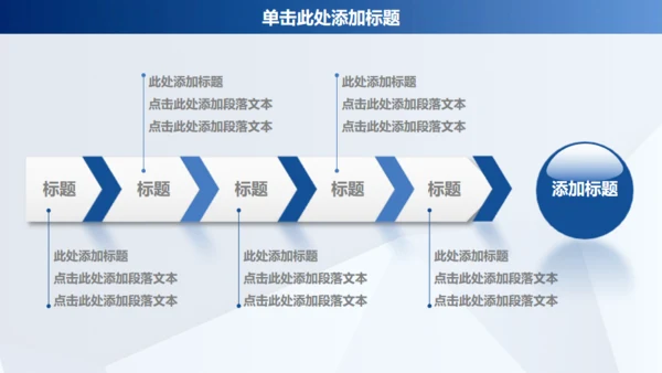 蓝色商务年终工作汇报通用PPT模板