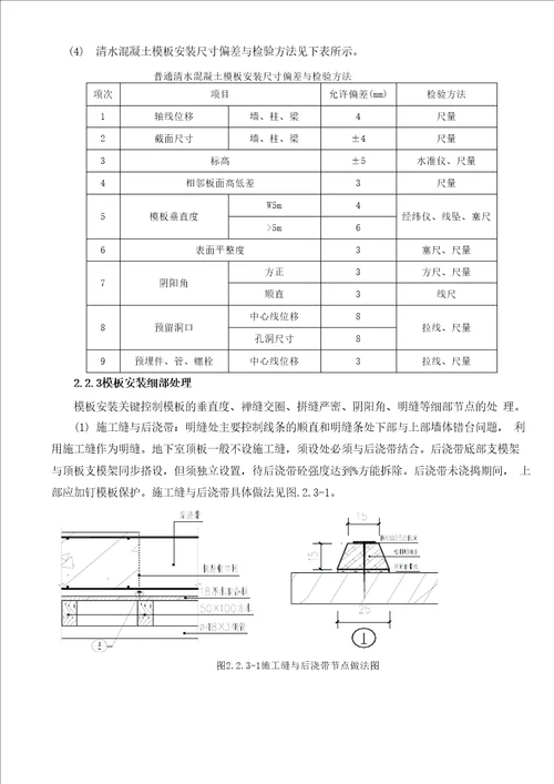 清水混凝土工艺技术要求